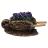 Décor pour santons de Provence Brouette avec lavande 7x3x2 cm
