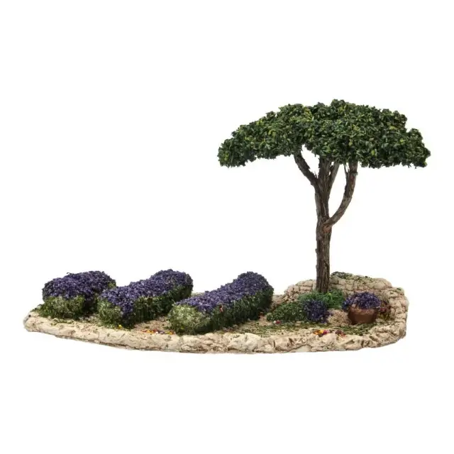 Décor pour santons de Provence Champ de lavandes 25x15 cm
