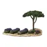 Décor pour santons de Provence Champ de lavandes 25x15 cm