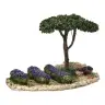 Décor pour santons de Provence Champ de lavandes 25x15 cm