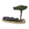 Décor pour santons de Provence Champ de lavandes 25x15 cm