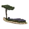 Décor pour santons de Provence Champ de lavandes 25x15 cm