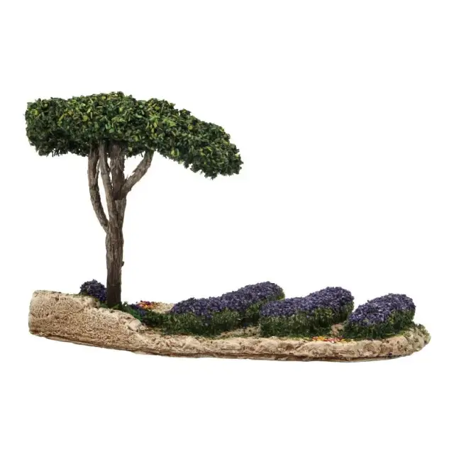 Décor pour santons de Provence Champ de lavandes 25x15 cm