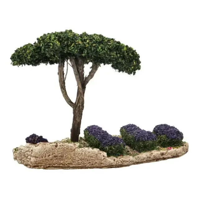 Décor pour santons de Provence Champ de lavandes 25x15 cm