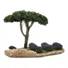 Décor pour santons de Provence Champ de lavandes 25x15 cm