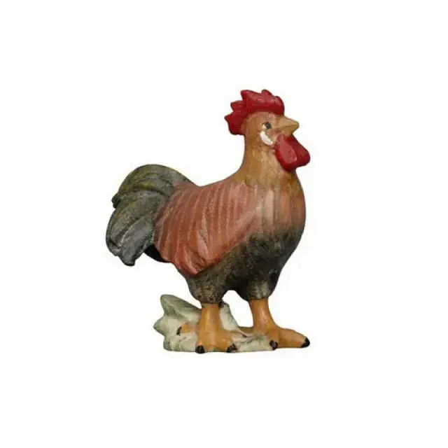 Rooster: wood carving nativity scene Pema 12 cm