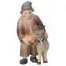 Enfant à la chèvre : crèche de Noël en bois Pema 12 cm