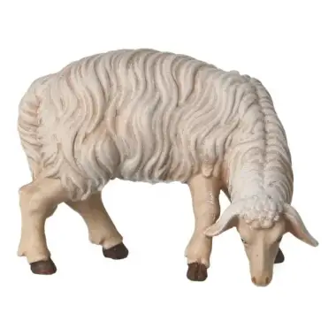 Kerstgroep Heide Hannah Houtsnijwerk : schaap/Grazend voor kerstfiguren van 20 cm / Gekleurd