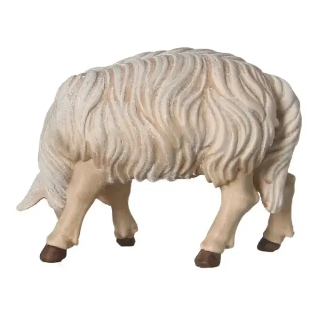 Kerstgroep Heide Hannah Houtsnijwerk : schaap/Grazend voor kerstfiguren van 20 cm / Gekleurd