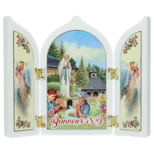 Drieluik 13 X H10 cm - Banneux - Engelen