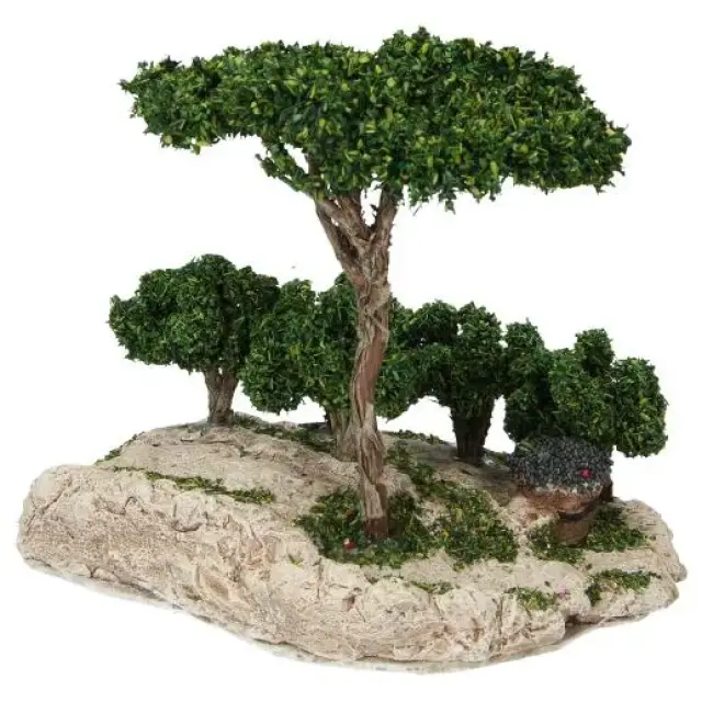 Décor pour santons de Provence Champ de vignes