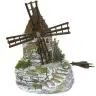 Décor pour santons de Provence Moulin fonctionnant - 220 V - 18 x 18 x H 25 cm