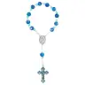 Dizainier Bleu Coeur + croix / émail bleu