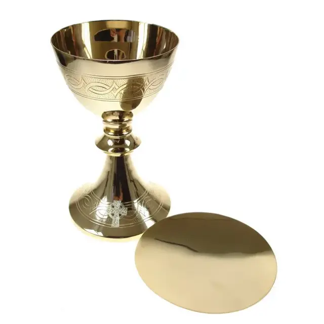 Kelk verguld + Patena 20 Cm
