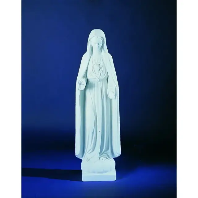 Fatima 97 cm white marble powder