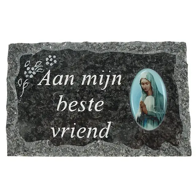 Grafplaat 9X14cm Aan mijn beste vriend