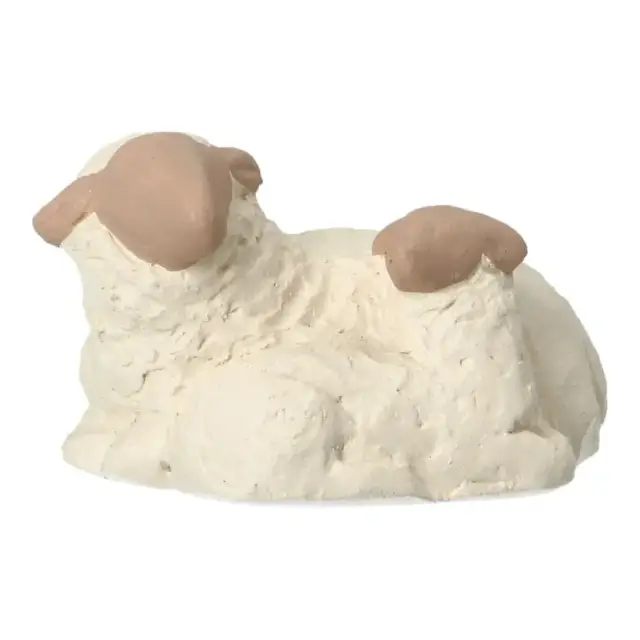 Nativity scene Onillon 10 cm stone white - Ewe with lamb