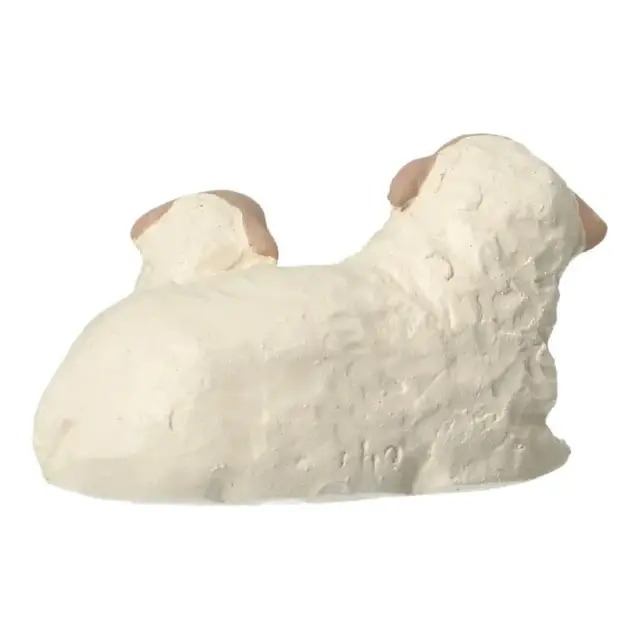 Nativity scene Onillon 10 cm stone white - Ewe with lamb