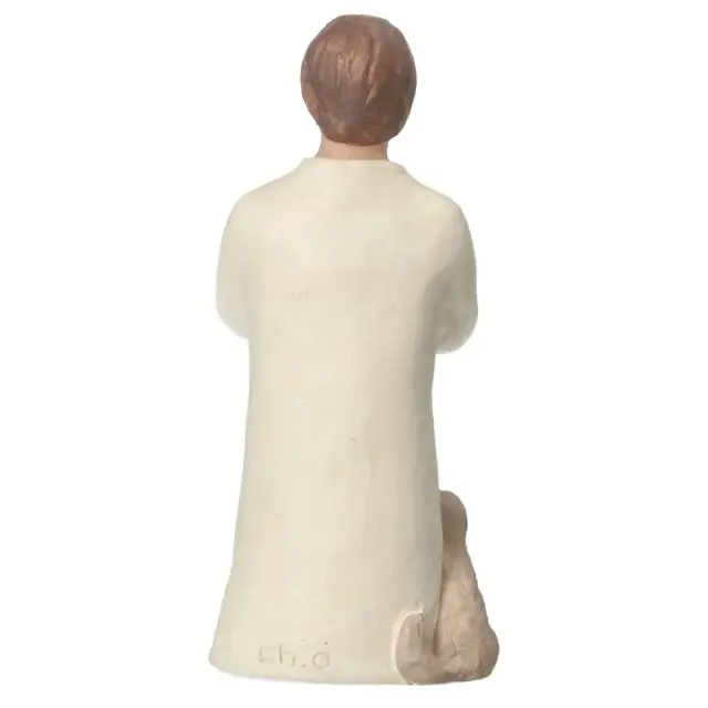 Nativity scene Onillon 10 cm stone white - Shepherd with a flute