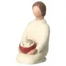 Nativity scene Onillon 10 cm stone white - Kneeling shepherd