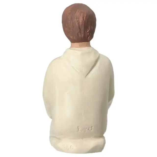 Nativity scene Onillon 10 cm stone white - Kneeling shepherd