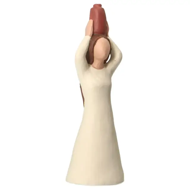 Nativity scene Onillon 10 cm stone white - Shepherdess with an amphora