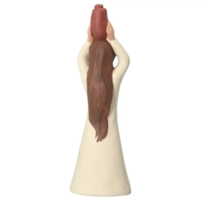 Nativity scene Onillon 10 cm stone white - Shepherdess with an amphora
