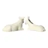 Nativity scene Onillon 10 cm stone white - Donkey and ox