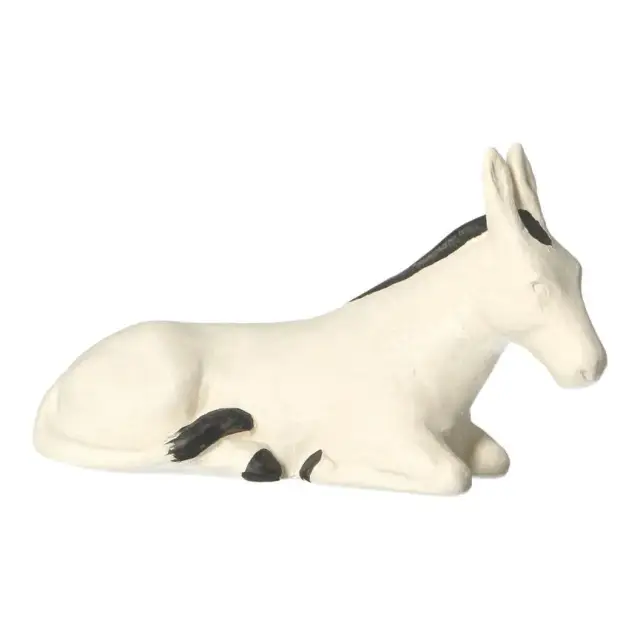 Nativity scene Onillon 10 cm stone white - Donkey and ox