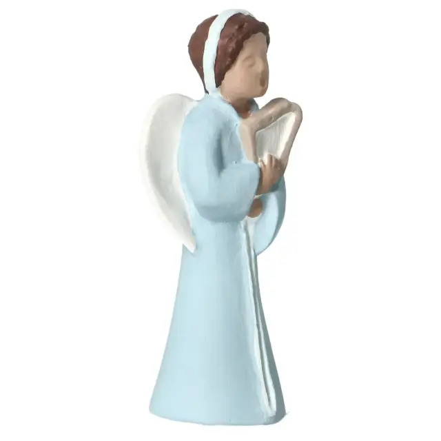 Sand nativity scene Pierreline 8 cm polychrome - Lyre angel