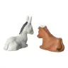 Sand nativity scene Pierreline 8 cm polychrome - Donkey and ox