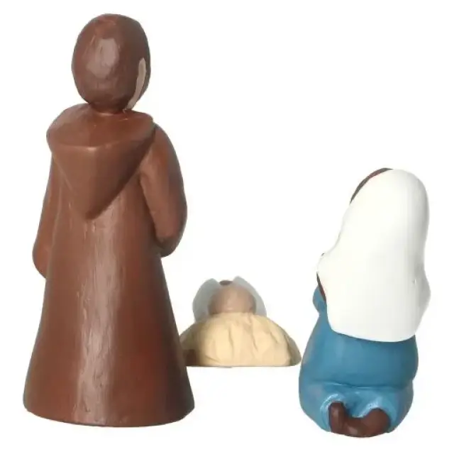 Sand nativity scene Pierreline 8 cm polychrome - Holy Family