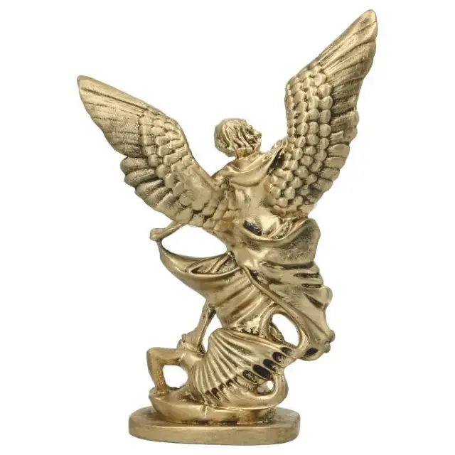Statue 15 cm - Albâtre bronzé - St Michel