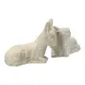 Donkey and ox – 8 cm – White