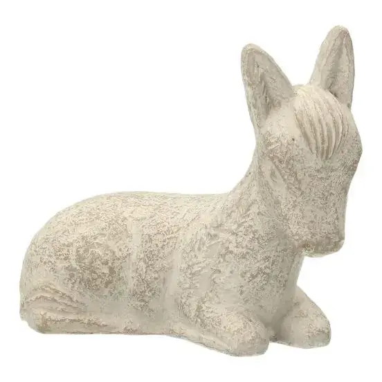 Ane et boeuf - 8 cm - Blanc