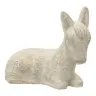 Donkey and ox – 8 cm – White