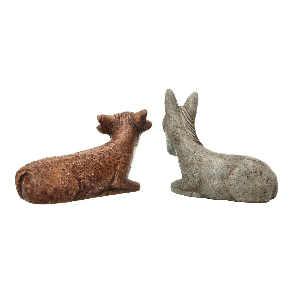 Ane et boeuf - 8 cm - Couleur