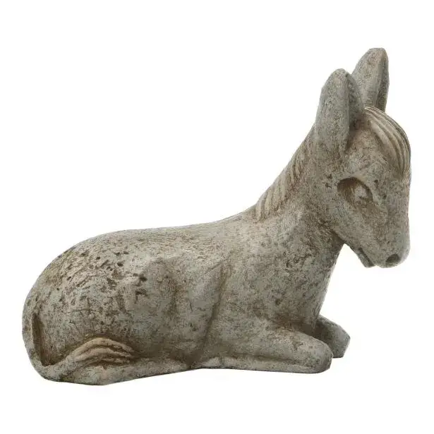 Ane et boeuf - 8 cm - Couleur