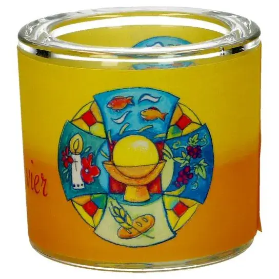 Verre+Chauffe-Plats 6 X 6.5 Cm 1Iere Communion
