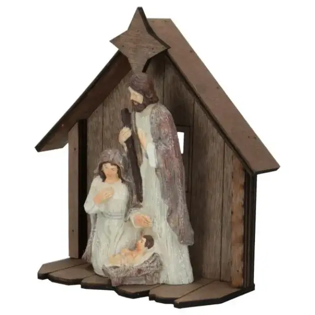 Nativity in Crib (20 cm)