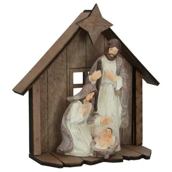 Nativity in Crib (20 cm)