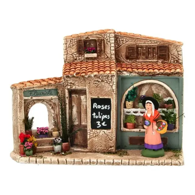 Santon Carbonel (N°2) Provencal Bouquetiere