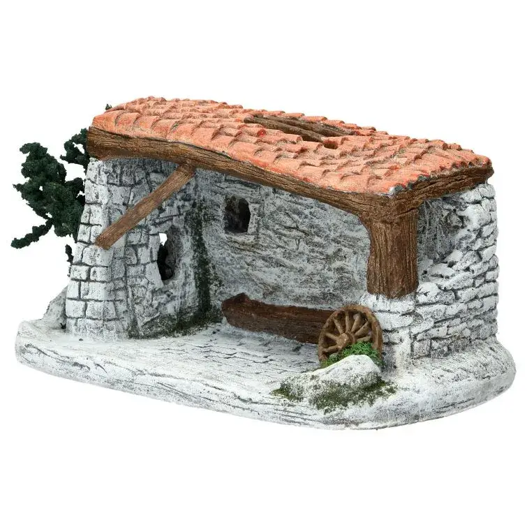 Décor pour santons de provence - Mas/étable - 27 x 16 x H 15 cm
