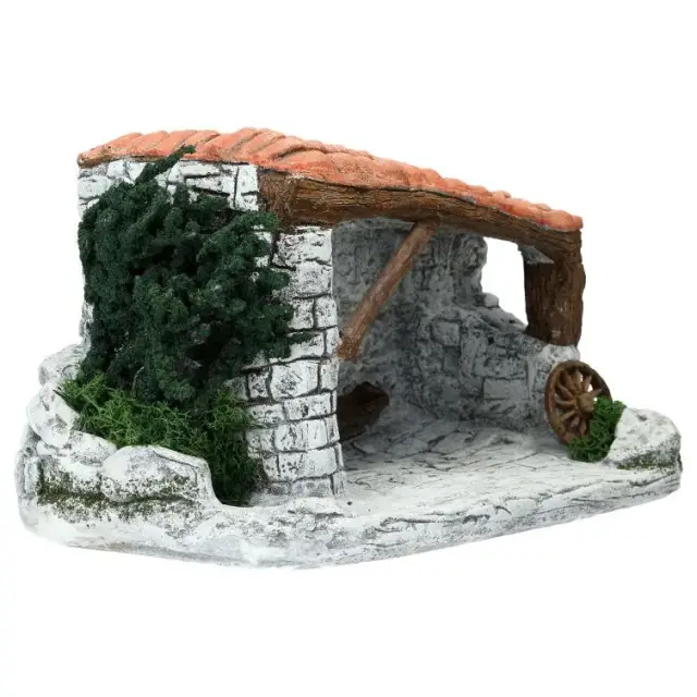 Décor pour santons de provence - Mas/étable - 27 x 16 x H 15 cm