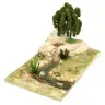 Décor pour santons de Provence Cascade et rivière 32 x 22 cm