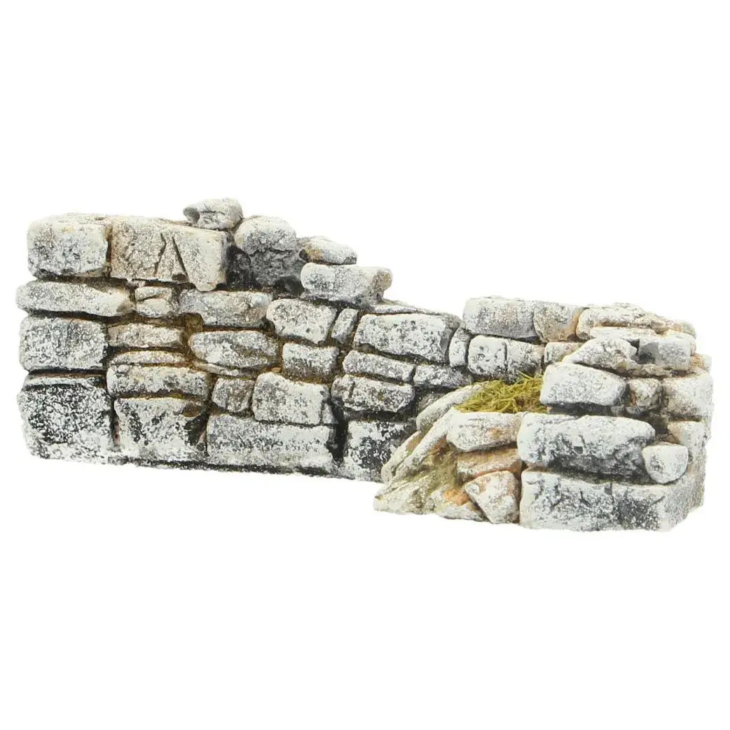 Décor pour santons de provence - Mur angle droit - 15 x 7 x H 5 cm