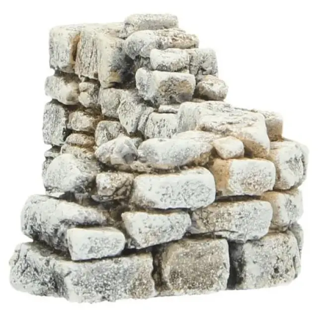 Décor pour santons de provence - Mur angle droit - 15 x 7 x H 5 cm
