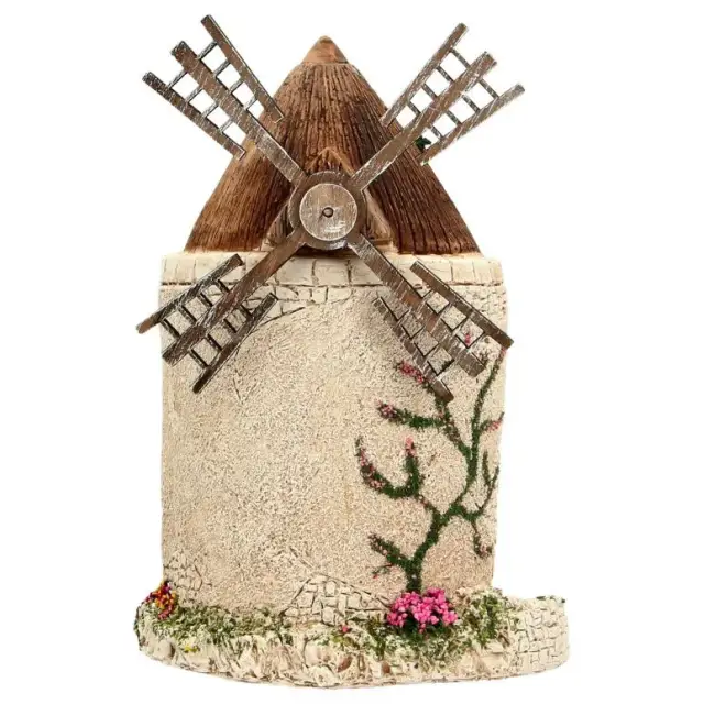 Décor pour santons de Provence Moulin avec arbre 24 x 15 cm