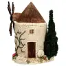 Décor pour santons de Provence Moulin avec arbre 24 x 15 cm