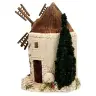 Décor pour santons de Provence Moulin avec arbre 24 x 15 cm